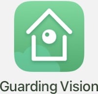 a green house with the words guarding vision on it